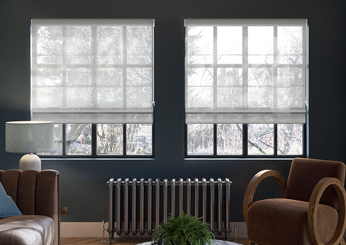 Salerno Voile, Dove Grey - Twist&Fit Roman Blind - Image 3